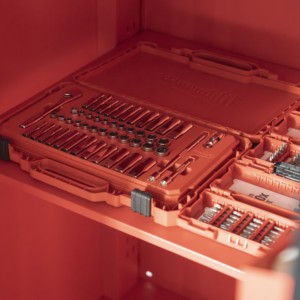 Armario de Herramientas de Acero con Cerradura, 2 Puertas, 91 cm, Color Rojo, con Estantes y Puertas con Panel Perforado para Garaje o Taller, Venta al Por Mayor - Product Image 6