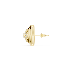 Boucles d'oreilles en diamant de laboratoire, or 14K 18K, taille brillant, grappe de pierres, 0,65 carat, DEF VVS, plaqué rhodium, cadeau d'anniversaire classique, bijoux raffinés - Product Image 5