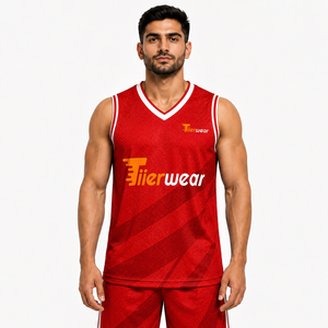 Camiseta de Baloncesto Unisex para Entrenamiento, Ligera, de Secado Rápido, Tejido de Malla, Sin Mangas, Cuello en V, Nombre del Equipo Personalizado, para Todas las Temporadas - Product Image 1