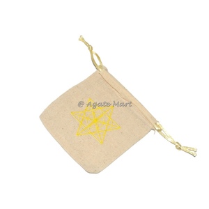 Pochette à cordon en coton main Hamsa arc-en-ciel en cristal poli cadeau d'affaires mascotte Style Feng Shui ancien produit artisanat en cristal - Product Image 5