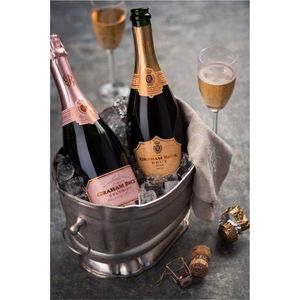 Seau à vin en métal rustique personnalisé par le fabricant, récipient à glace artisanal, refroidisseur à champagne pour l'hôtellerie et les événements - Product Image 1