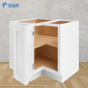 High Quality Eco-Friendly Shaker RTA Modular Kitchen Cabinet Solid Wood Doors L-Shape Design Easy Reach Corner Customizable - Product Image 1