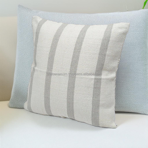 Boho Inspired Woven <b>Cushion</b> <b>Cover</b> Handmade Squarre <b>Black</b> Striped Woven Pillow Cases for Indoor Decor - Product Image 6