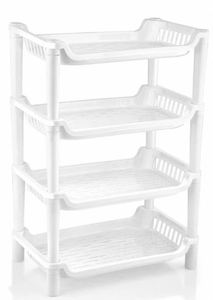 Small Space Plastic <b>Rack</b> <b>Storage</b> Shelf Organizer Plastic <b>Storage</b> <b>Rack</b> Compact Organizer Shelf Lightweight Plastic <b>Rack</b> - Product Image 4