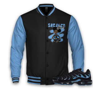 เสื้อแจ็คเก็ตเบสบอลปักลายเชนิลล์ขนสัตว์แบบกำหนดเองสำหรับผู้ชาย แจ็คเก็ตวาร์ซิตี้แขนหนังวินเทจแบบเรียบ - Product Image 1