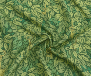 Tissu en coton et lin imprimé bio et écologique 120 GSM, respirant, doux au toucher et à texture visible avec trame flammée - Product Image 4