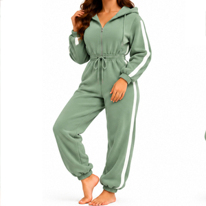 Combinaison en polaire pour femmes, coupe décontractée, vêtements décontractés pour le temps froid - Product Image 1