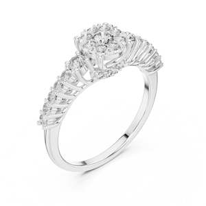 Anillo de Boda de Lujo para Mujer, Oro Amarillo de 14K, Diamante Redondo Cultivado en Laboratorio de 0.61 Quilates, Certificado IGI |   Diamante Cultivado Nuevo - Product Image 5