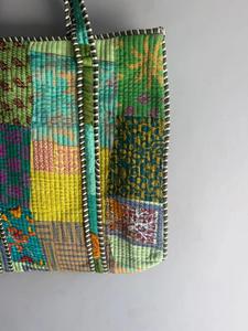 Sac fourre-tout bohème en coton à rayures et motifs floraux, poignée souple, fermeture éclair et fermoir, sac à dos unisexe antivol, capacité 20-35L - Product Image 5