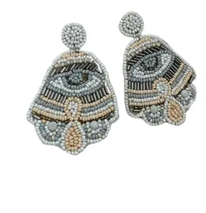 Stylish Custom Fancy 2023 Beaded Earrings For Women Boho Handmade Dangling Earrings Rainbow Egg Dangle Earrings Jewelry