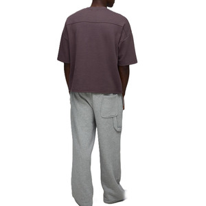 Camisetas de algodón de corte holgado con cuello redondo y manga corta para hombre, estilo urbano, lisas para marca privada al por mayor - Product Image 2