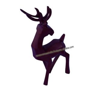 Sculpture de cerf décorative en aluminium Figurine de cerf debout en métal pour centres de table de restaurant hôtel - Product Image 3