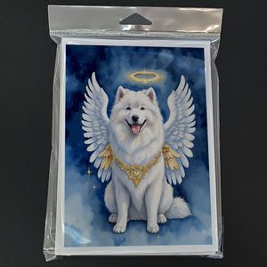 Samoyed My Angel A7 Tarjetas de felicitación caprichosas Paquete de 8 tarjetas de notas en blanco con sobres Tamaño 5x7 - Product Image 3