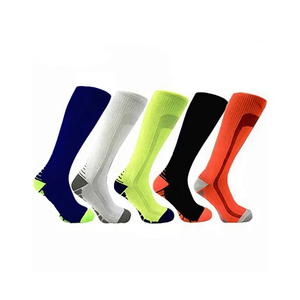Red Knee High Soccer <b>Socks</b> Anti-Slip Knitted Spandex <b>Polyester</b> Adult Sports Football <b>Socks</b> Summer Standard Thickness Sports <b>Sock</b> - Product Image 5