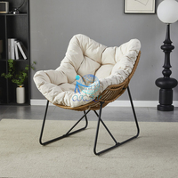 Fauteuil à bascule en rotin de luxe au design moderne, gris durable, convertible pour la maison, le bureau, l'extérieur, la salle à manger, la chambre à coucher