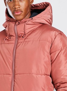 Veste matelassée coupe-vent d'hiver pour homme avec logo personnalisé OEM ODM, col à capuche amovible, veste rembourrée unie - Product Image 2