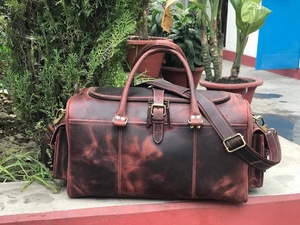 กระเป๋าเดินทางหนัง Duffle คุณภาพสูงวินเทจยิม-0198 - Product Image 5