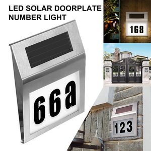 Insegna Luminosa a LED ad Energia Solare per Indirizzo Casa e Numero Civico, Lampada per Porta, Targa Illuminata con Indirizzo - Product Image 5