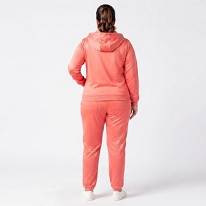 Heavyweight Printed Polyester Tracksuit Women Jogger Zipper Hoodie Sublimation Sweatpants Set <b>Ladies</b> - Product Image 2