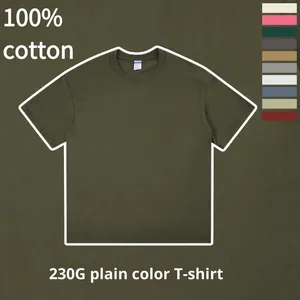Camisetas de Algodón Personalizadas al por Mayor, Elegantes, de Manga Corta, Unisex, Cuello Redondo, 220g, Diseño en Blanco, Casuales, Transpirables, Sostenibles, Tallas Grandes - Product Image 2