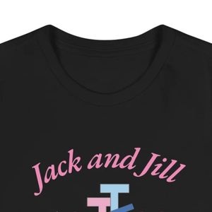 Women's <b>Black</b> Short Sleeve Crew Neck <b>T</b> <b>Shirt</b> with Jack and Jill 1938 Embroidery Logo Casual Cotton Tee Everyday Streetwear - Product Image 2