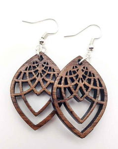 Pendientes de Madera de Acacia de Buen Diseño y Gran Venta para Chicas, con el Mejor Acabado, Nuevo Diseño Ovalado para Mujer - Product Image 6
