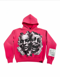 Sudadera con capucha para hombre, diseño personalizado de fabricante profesional, con estampado DTG y parches desgastados, 400 g/m², 100 % algodón polar. - Product Image 3