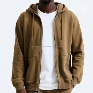 Sudaderas con capucha Premium personalizadas, puff Sudadera con capucha con estampado de, sudaderas con cremallera de felpa francesa polar de 500 GSM para hombres - Product Image 1