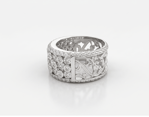 Round <b>Diamond</b> <b>Ring</b> for Women Natural <b>Diamonds</b> 18KT Gold Plated Classic Fine Jewelry for Women - Product Image 3