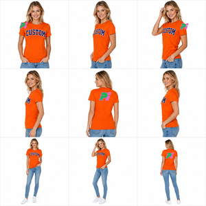 เสื้อยืดคอโอปักโลโก้ขายส่งสำหรับชมรมนักเรียนหญิง เสื้อยืดผ้าฝ้ายปักลายสำหรับผู้หญิง เสื้อยืดฤดูร้อนสำหรับผู้หญิง - Product Image 6