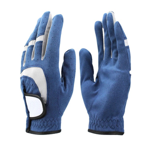 Gants de golf pour homme en cuir véritable SPIRITCHILL GOODS WA-001, blanc et bleu, respirants, antidérapants, pour la main droite, haute qualité - Product Image 6