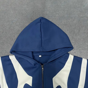 Premium Unisex Custom Distressed <b>Drop</b> Shoulder Hoodie Washed Pullover with Boxy Baggy Applique Embroidery Street Wear Pattern - Product Image 6