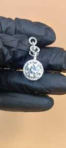 จี้เพชรเพาะเลี้ยงในห้องปฏิบัติการที่ได้รับการรับรองจาก IGI จี้เงินแท้ 925 จี้เดี่ยว จี้รูปทรงหยดน้ำสามเม็ด เครื่องประดับสำหรับใช้ในชีวิตประจำวัน - Product Image 3