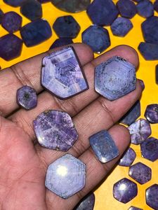 Rubi Natural Trapiche en Rodajas, Corte Hexagonal, Certificado por Terceros para la Fabricación de Joyas, Como se Muestra en la Imagen - Product Image 4