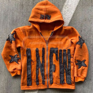 Venta al por mayor 100% algodón de los hombres Premium Drop Shoulder Hoodie Custom Logo Design Vintage Look desgastado - Product Image 1