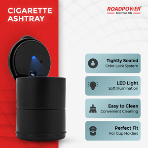 ROADPOWER (RP-ASH-10) Multifunction <b>Car</b> Ashtray With <b>LED</b> <b>Light</b> Smokeless And Odor Reducing Compatible Cup Holder - Product Image 5