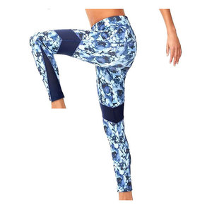 Leggings de yoga taille mi-haute en nylon et élasthanne, effet ventre plat, pour femme - Product Image 1