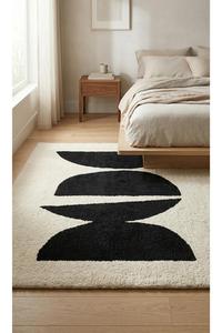Handmade Wool Geometric Anti-Slip <b>Thick</b> Pile Modern <b>Rug</b> for Bedroom Kids Room & Home Use Export Sale - Product Image 3