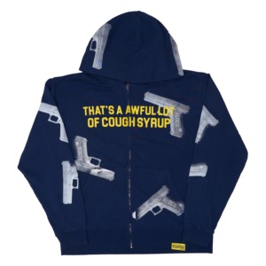 เสื้อฮู้ดดี้คุณภาพสูงสำหรับผู้ชาย ผ้าหนา น้ำหนักมาก ลาย "THAT'S A AWFUL LOT OF COUGH SYRUP" เสื้อฮู้ดดี้สำหรับผู้ชาย ออกแบบและสกรีนโลโก้ได้ตามต้องการ - Product Image 3