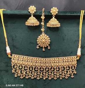 Antique Fashionable Golden <b>Necklace</b> SKU AN 371 HB - Product Image 1