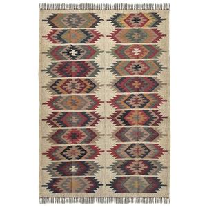 Vintage 6x9 Kilim Wool and Jute Blend Rug Timeless Home Styling Dhurrie Carpet Mat Area Rugs & <b>Sets</b> - Product Image 2