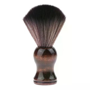 Brosse à raser en nylon souple, brosse portable douce pour le nettoyage, brosse à mousse pour salon, brosse à barbe à manche en bois pour l'entretien de la barbe - Product Image 2