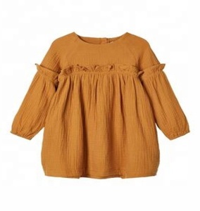 Robe ample à volants pour filles, nouveau tissu en coton doux, fait à la main, tenue parfaite pour la saison printemps, - Product Image 1