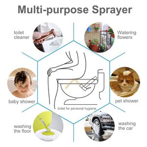 Spruzzatore Bidet Portatile in ABS per Uso Alberghiero, Kit Spruzzatore Bagno Facile da Installare con Tubo e Accessorio Spray in Acciaio Inossidabile - Product Image 4
