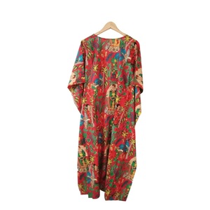 Túnica Informal de Verano para Mujer, Hecha a Mano en India, con Diseño Floral Tejido, Cuello en V, Manga Corta y Cordón Ajustable, para la Playa - Product Image 2