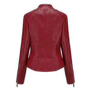 Elegant Women Fashion Genuine Leather <b>Jacket</b> Winter Warm Windproof Custom Size <b>Sheepskin</b> Cowhide Leather <b>Jacket</b> OEM Factory - Product Image 4