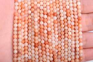 Cuentas de Aventurina Rosa, Piedras Preciosas Naturales Genuinas, Cuentas Sueltas Redondas, Hilo Completo de 15.5 Pulgadas, Venta al Por Mayor - Product Image 4