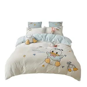 Tissus ensemble de remplissage fleurs king size couettes literie couvre-lits 100% coton enfant imperméable protège-matelas