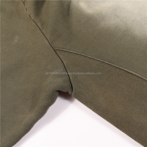 Sudaderas con capucha rasgadas con lavado ácido vintage de gran tamaño Custom Tery Fleece Stone Casual Winter bordado y liso teñido - Product Image 6