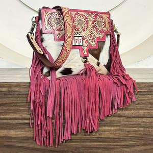 Bolso Bandolera de Cuero Genuino de Vaca Hecho a Mano de Primera Calidad 2026 con Flecos, Estilo Western, Tipo Jackpot, Perfecto para Mujer - Product Image 4